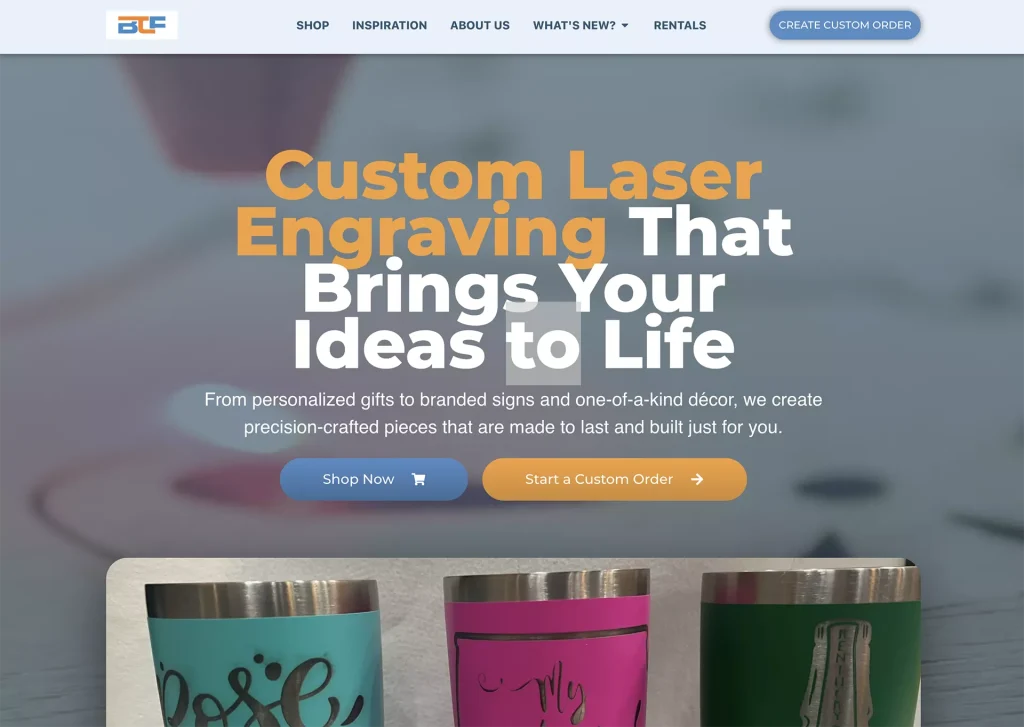 Website Launch: Blair Custom Fabrication – Custom Laser Engraving, Woodwork & Metalwork in Maine